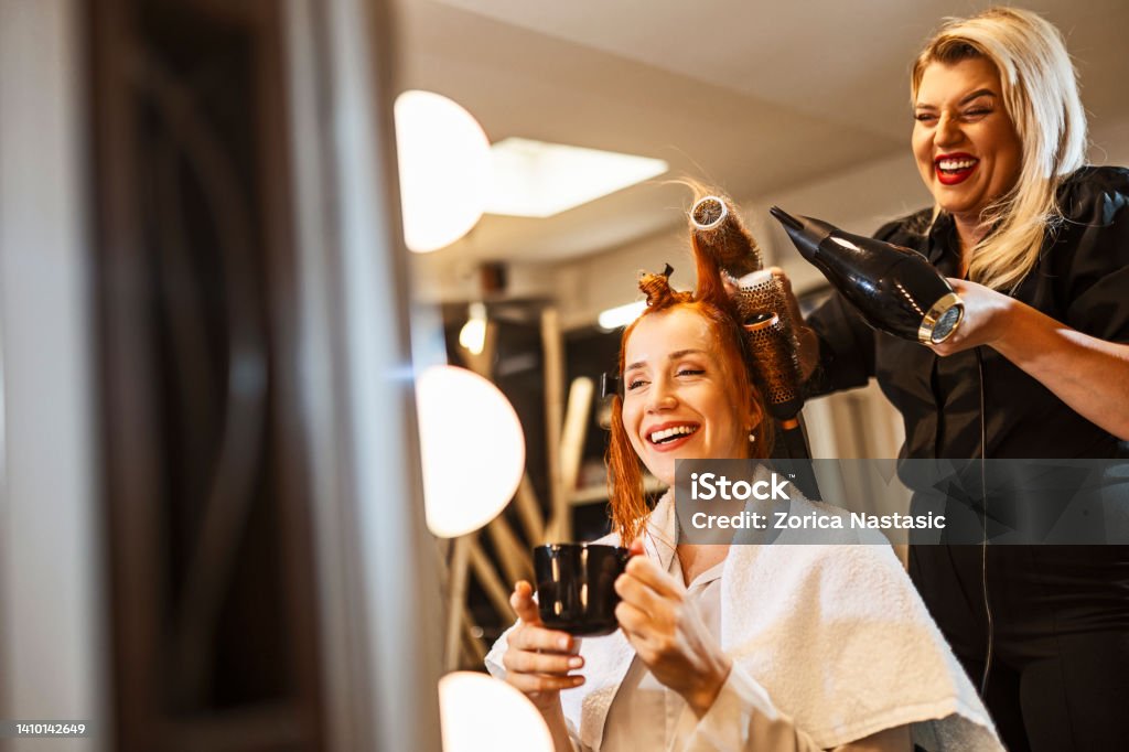 Client smiling after haircut